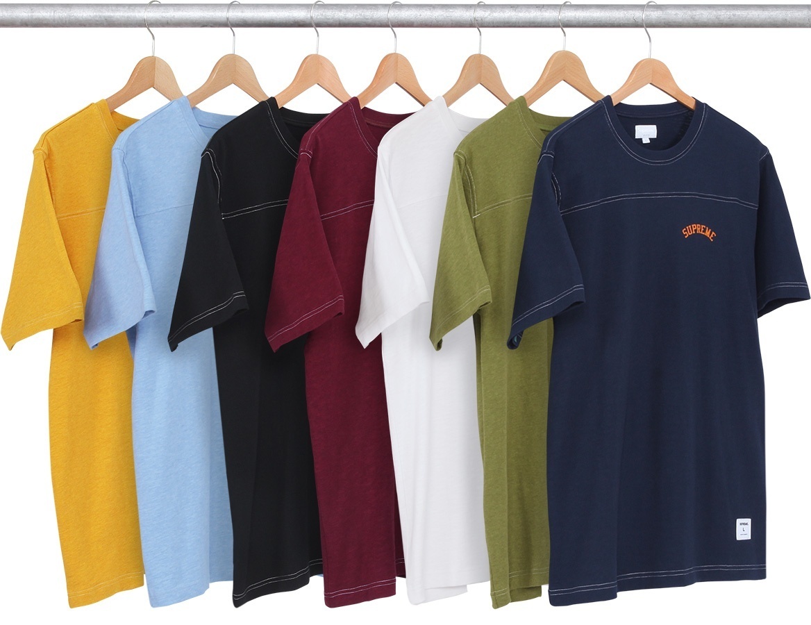 Contrast Stitch Arc Logo Top
